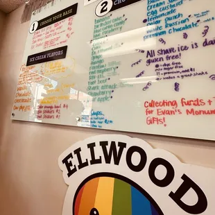 Menu and Cute sign for kids