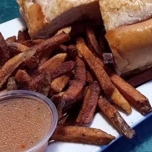 Italian hoagie,,,, french fries
