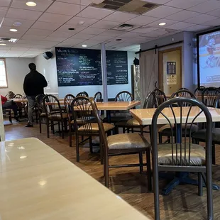 Back room, big screen and specials board!