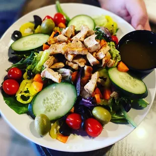 Side Salad with Grilled Chicken