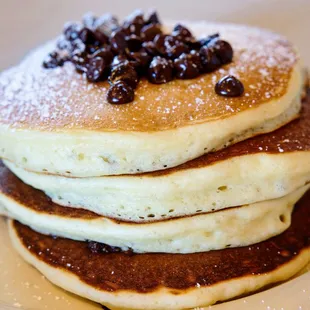 Buttermilk pancakes with chocolate chips