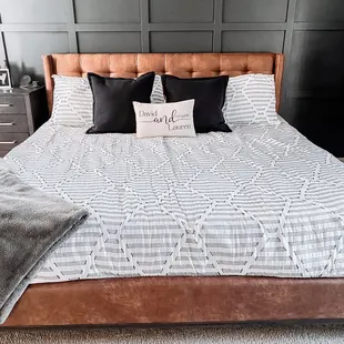 Stunning leather bed