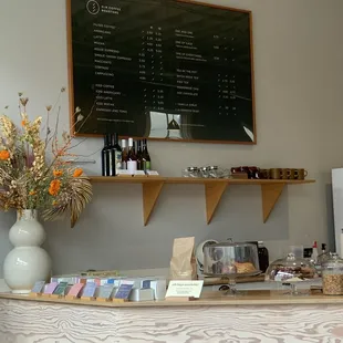 Menu and counter