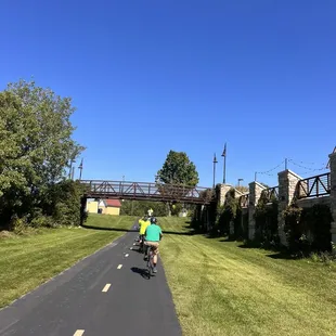 Riding along the trail