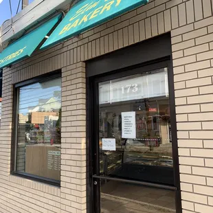 the front of the building