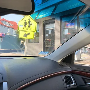 a person driving a car