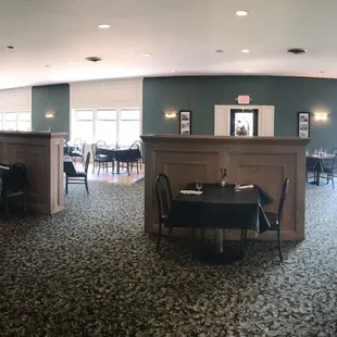 the dining area of the restaurant