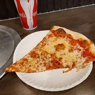 a slice of cheese pizza