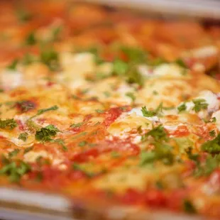 Veggie lasagna was a hit.