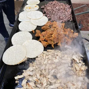 Tacos in the making