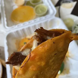 Sat / Sun Only 4 Quesabirrias de Res with a side of Stew