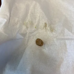 Pebble found in my burrito bowl