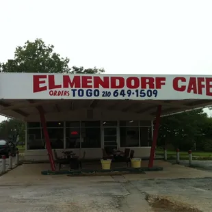 the front of the building