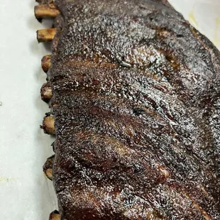 a closeup of the ribs