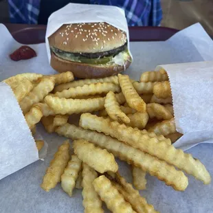 #1 combo 2nd burger not pictured.