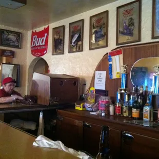 a man sitting at the bar