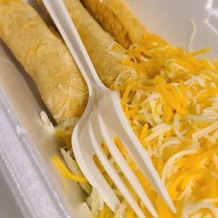 Chicken flautas.