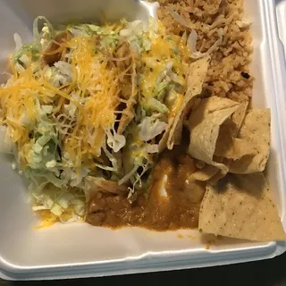 Three Crispy Tacos Meal