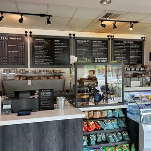 Front counter and menu