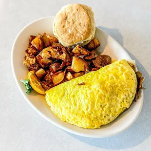 Greek omelette ($9.50)  IG: michellelieats