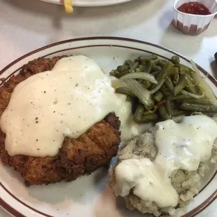 Best chicken fried steak I&apos;ve ever had!!! Beans and potatoes were fab as well!! Came out hot and tasty!!