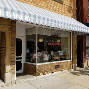 the front of the building