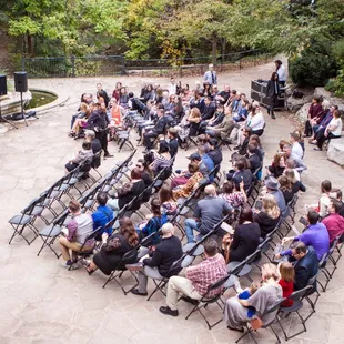 The setup in the grotto