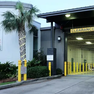 Drive in the building for loading and unloading out of the elements.