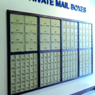 Private Mail Boxes are available at Elmwood Self Storage and Wine Cellar.