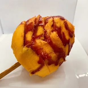 a piece of food on a white plate