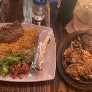 10/7/22: highly overpriced $16.99 chicken &amp; beef fajitas. Dry. Tough. Bland. 2 stars.