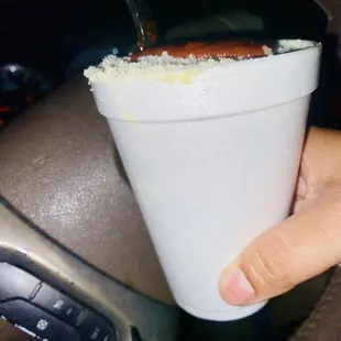 Corn in a cup.