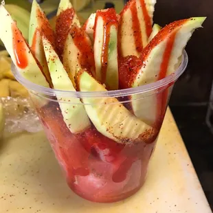 Chamoy,&amp; tajini delicious mango &amp; watermelon cup's