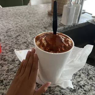 THE large  Always bomb  No I don't eat it all by myself but it's like having corn for the next 3 days lol