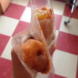 Caramel and pineapple filled churros!