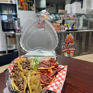 The heart taco box they have available