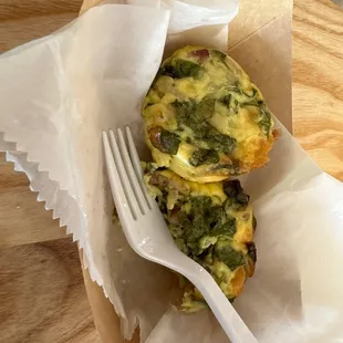 Bacon spinach egg bites