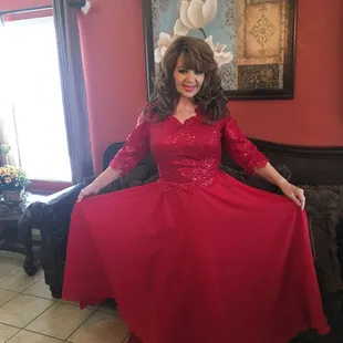 Dress design for Olga Breeskin - violinist, dancer and actress.