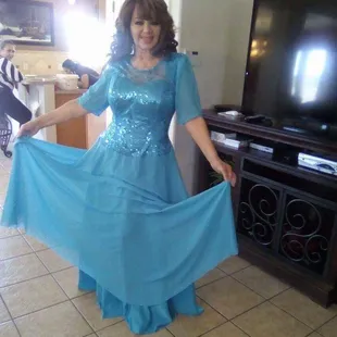 Dress design for Olga Breeskin - violinist, dancer and actress.