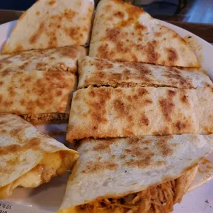 Shredded chicken quesasdilla