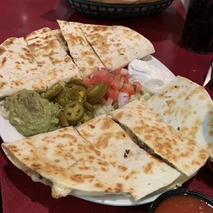 quesadillas and salsa