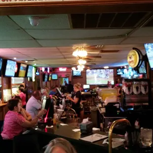people sitting at the bar