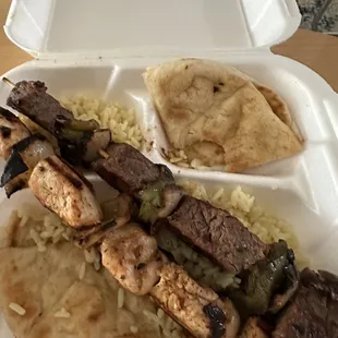 Beef and Chicken Kebab Combo