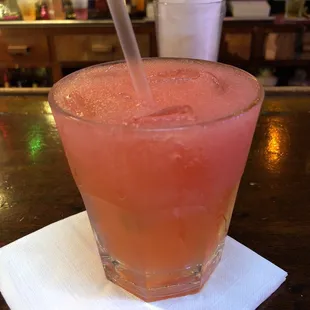 1/2 frozen &amp; 1/2 on the rocks! Raspberry bad Juan!