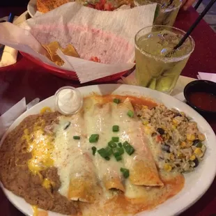 Enchiladas and Bad Juan margarita