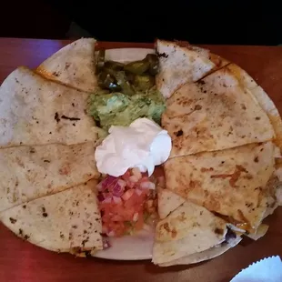 quesadillas and salsa