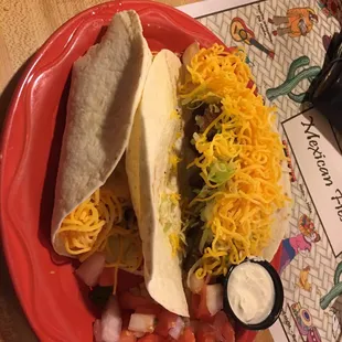 Tacos big portions average taste not bad at all though