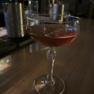 My Manhattan was filled to the rim; little lower as I wrote this review.