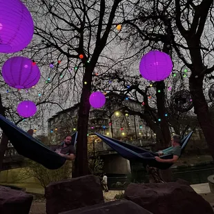 Hammocks and fun atmosphere