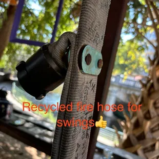 Swing strap made from fire hose